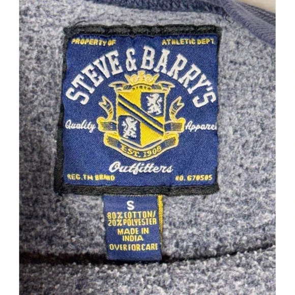 Steve & Barrys Kent State Sweatshirt Mens SM Navy Blue Good Collegiate Applique - Picture 3 of 8